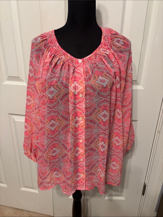 Victoria's Secret Tops - Victoria’s Secret Paisley Sheer Blouse